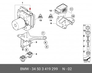 Комплект прибора управления 34 50 3 419 299 BMW