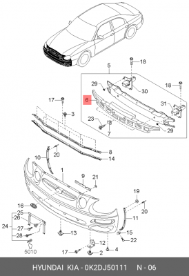 Деталь 0K2DJ50111 HYUNDAI KIA