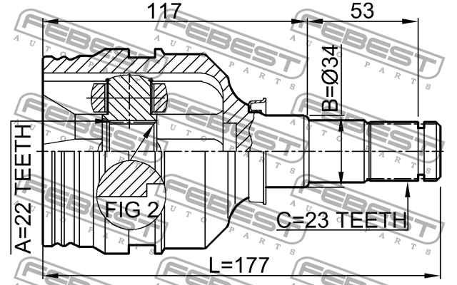 ШРУС 0111-AV220 FEBEST