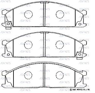 Колодки тормозные дисковые B1N011 ADVICS