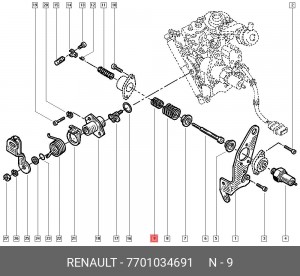 Пружина 7701034691 RENAULT