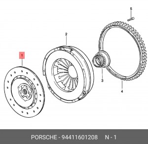 Диск сцепления 94411601208 PORSCHE