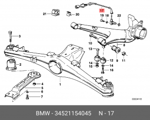 Датчик, частота вращения колеса 34 52 1 154 045 BMW