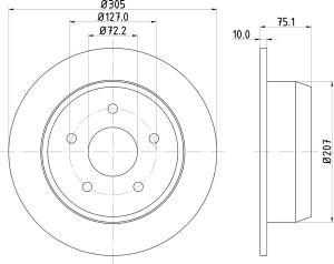 Тормозной диск MDC1489 MINTEX