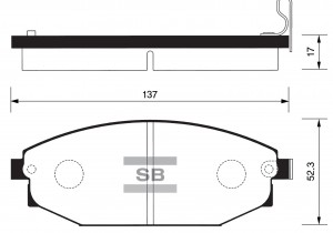 Колодки тормозные дисковые SP1053 SANGSIN