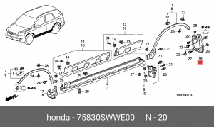 Брызговик 75830SWWE00 HONDA