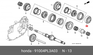 Подшипник КПП 91004PL3A03 HONDA