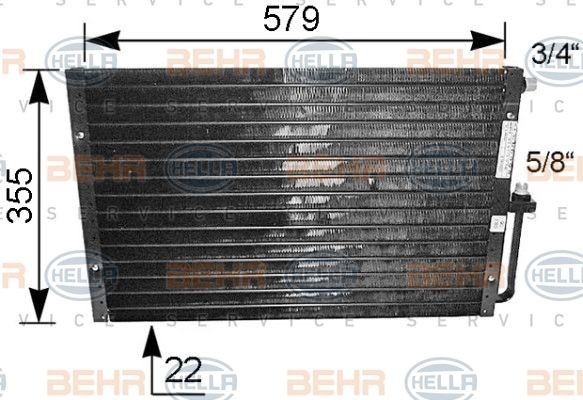 Конденсатор, кондиционер 8FC 351 039-091 HELLA