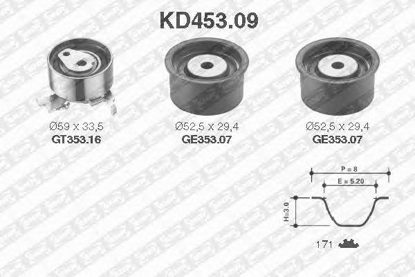 Комплект ремня ГРМ KD45309 NTN SNR