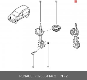 Амортизатор подвески 8200041462 RENAULT