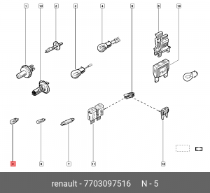 Деталь 7703097516 RENAULT