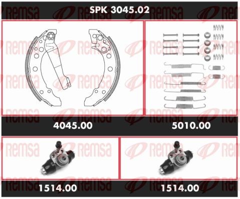 Комплект тормозных колодок SPK 3045.02 REMSA