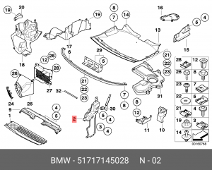Воздуховод отопителя, кондиционирования салона 51 71 7 145 028 BMW