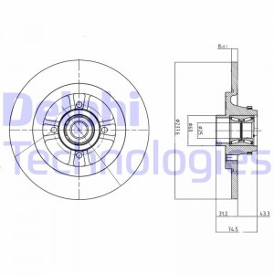 Тормозной диск BG9025RS DELPHI