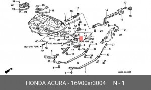 Топливный фильтр 16900SR3004 HONDA