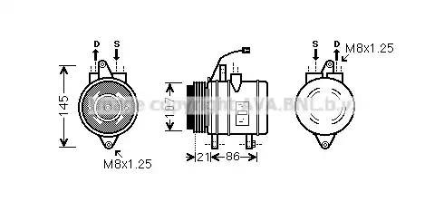 Компрессор, кондиционер DWK079 AVA