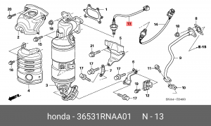 Лямбда-зонд 36531RNAA01 HONDA
