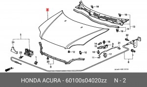 Капот двигателя 60100S04020ZZ HONDA