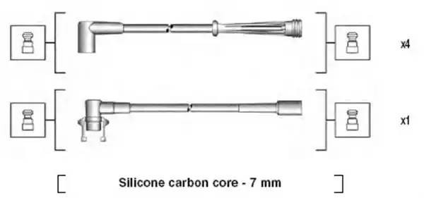 Ккомплект проводов зажигания 941145170714 MAGNETI MARELLI