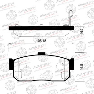 Колодки тормозные дисковые AV714 AVANTECH