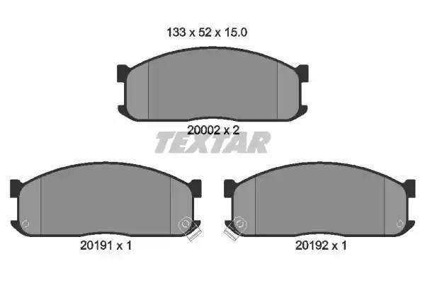 Комплект тормозных колодок, диско 2000201 TEXTAR