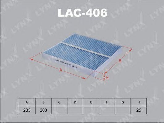 Фильтр салона LAC-406 LYNXAUTO