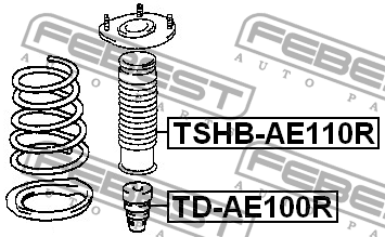 Пыльник амортизатора подвески TSHB-AE110R FEBEST