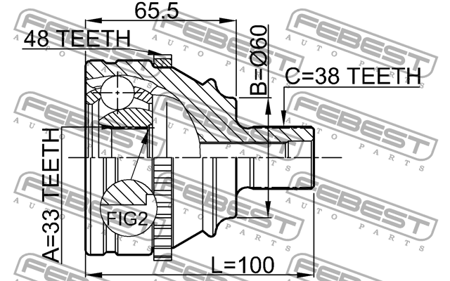 ШРУС 2310-018A48 FEBEST