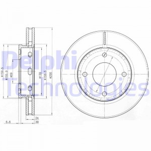 Тормозной диск BG3987 DELPHI