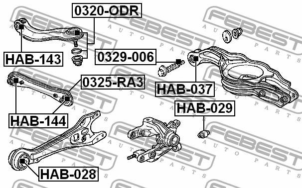 Рычаг подвески 0325-RA3 FEBEST