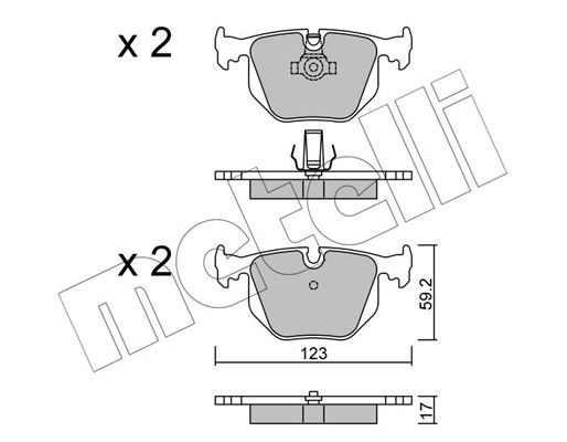 Комплект тормозных колодок, диско 22-0560-0 METELLI