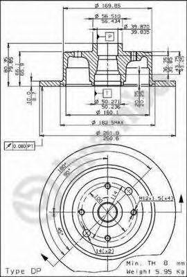 Тормозной диск 08.5309.10 BREMBO