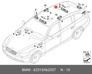 Лампа 63 31 6 962 057 BMW