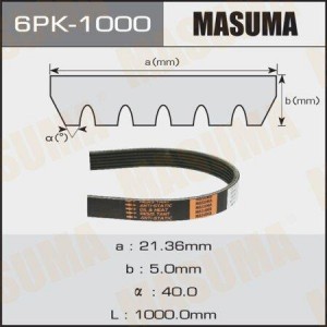 Ремень приводной 6PK-1000 MASUMA