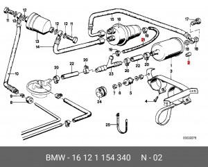Клапан, рециркуляция ОГ 16 12 1 154 340 BMW