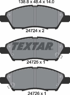 Колодки тормозные дисковые 2472401 TEXTAR