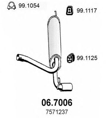 Глушитель выхлопных газов конечный 067006 ASSO