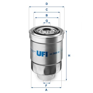 Топливный фильтр 24.366.00 UFI