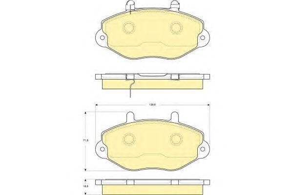 Комплект тормозных колодок, диско 6115734 GIRLING