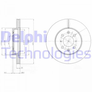 Тормозной диск BG2759 DELPHI