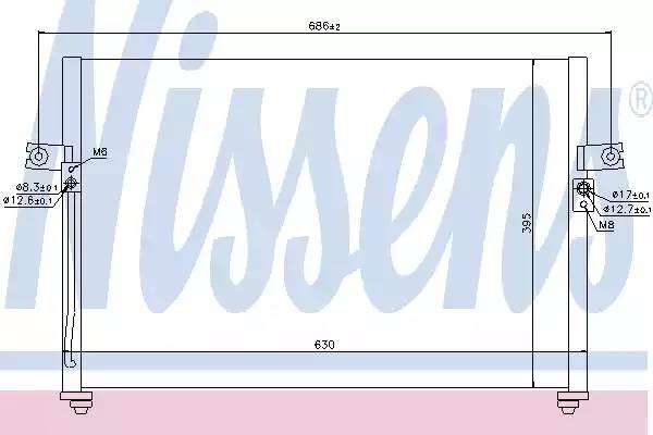 Конденсатор, кондиционер 94038 NISSENS