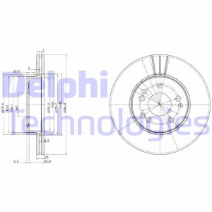 Тормозной диск BG2677 DELPHI