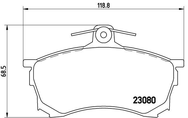Комплект тормозных колодок, диско P54021 BREMBO