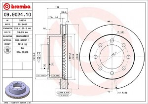 Тормозной диск 09.9024.10 BREMBO