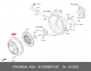 Нажимной диск сцепления 412008D100 HYUNDAI KIA