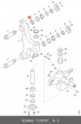 Подшипник ступицы колеса 1109767 SCANIA