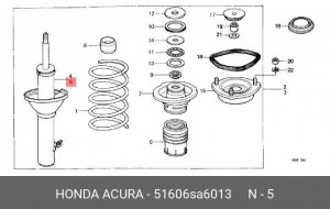 Амортизатор 51606SA6013 HONDA