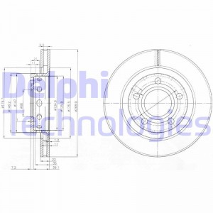 Тормозной диск BG3525 DELPHI