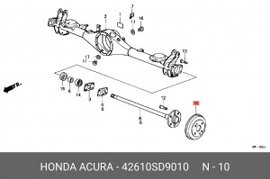 Тормозной барабан 42610SD9010 HONDA
