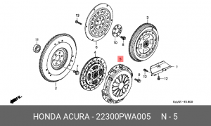 Нажимной диск сцепления 22300PWA005 HONDA